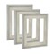 Cardinali Plein Aire Frame, Silver 4x4", 3 Pack - 3" Wide Moulding with Raised Edge -1/2" Rabbet Depth - Timeless Frame for Canvas - Made in USA